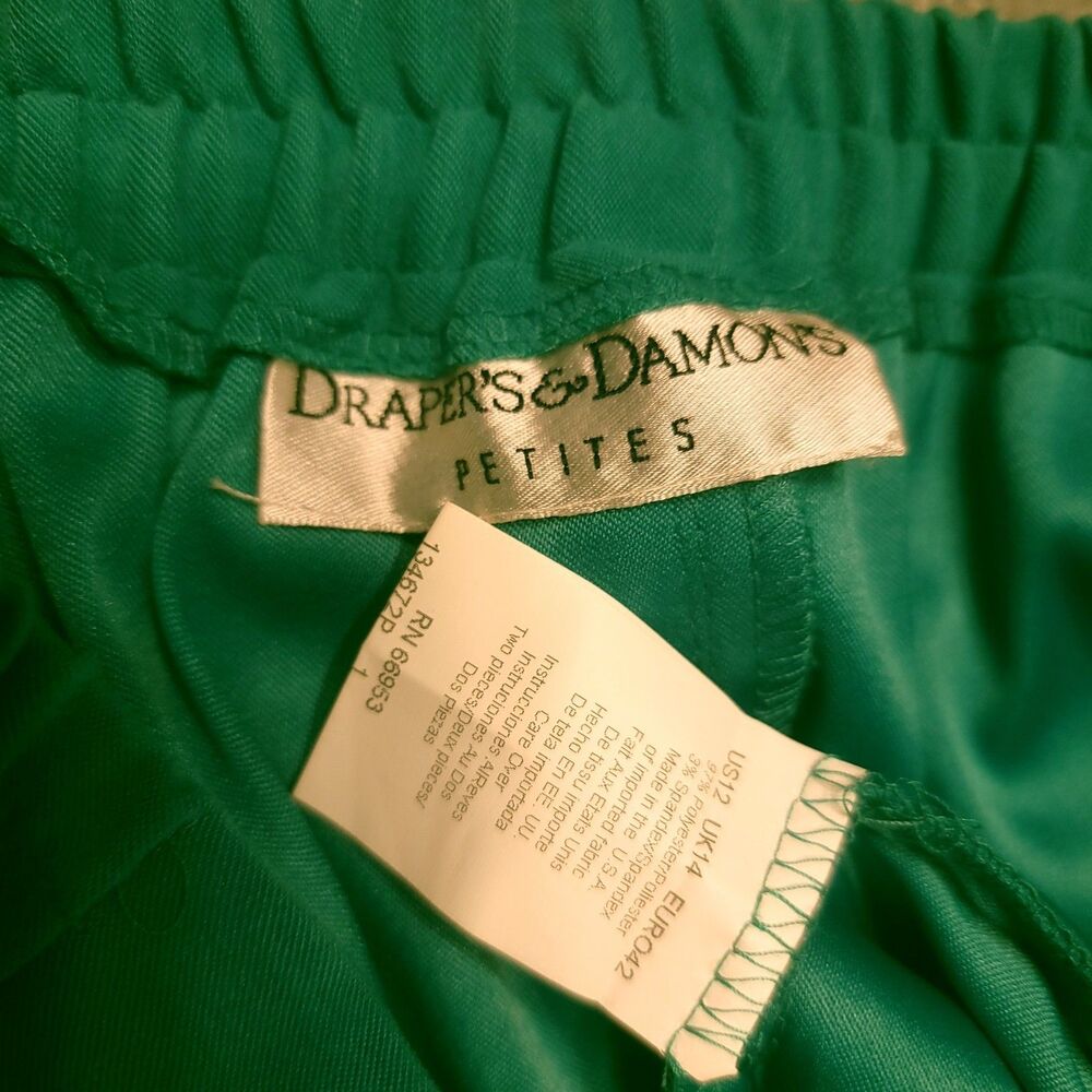 DRAPER’S & DAMON’S Petites Size 12  Skirt Suit 2 Piece Set Long Sleeve Jacket - Picture 8 of 15